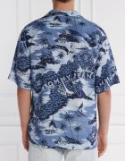 Tommy Jeans Cămașă HAWAIIAN CAMP | Relaxed fit | cu adaos de in