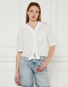 Tommy Jeans Cămașă | Loose fit | cu adaos de in