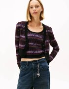 Tommy Jeans Cardigan FAIRISLE | Cropped Fit cu adaos de lână