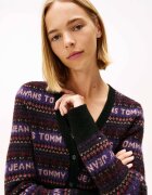 Tommy Jeans Cardigan FAIRISLE | Cropped Fit cu adaos de lână