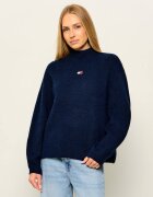 Tommy Jeans Guler înalt Badge | Relaxed fit cu adaos de lână