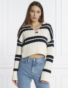 Tommy Jeans Pulover STRIPE EXT | Cropped Fit