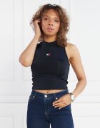 Tommy Jeans Top BADGE HIGH NECK TANK | Cropped Fit