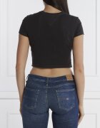 Tommy Jeans Tricou WASHED TJ LIPS | Cropped Fit