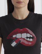 Tommy Jeans Tricou WASHED TJ LIPS | Cropped Fit