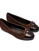 Tory Burch Balerini Cap-Toe | piele întoarsă