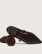Tory Burch Balerini Double T Mary Jane | piele întoarsă