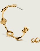 Tory Burch Cercei Forget Me Not Hoop Earrings