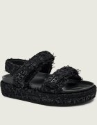 Tory Burch De lână sandale KIRA cu adaos de piele