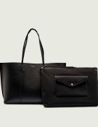 Tory Burch De piele geantă shopper + borsetă Perry
