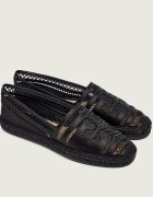 Tory Burch Espadrile Open Weave cu adaos de piele