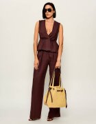 Tory Burch Geantă shopper Romy cu adaos de piele