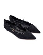TWINSET Balerini Mary Jane | piele întoarsă