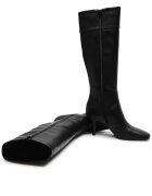 TWINSET Cizme cu toc subțire cu adaos de piele