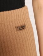 TWINSET De lână pantaloni de tricot | Relaxed fit cu adaos de cașmir