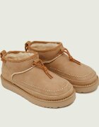 UGG De piele bocanci W ULTRA MINI CRAFTED REGENERATE cu adaos de lână