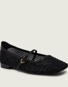 Valentino Balerini Crystal Mary Jane cu adaos de piele
