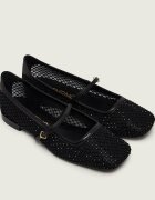 Valentino Balerini Crystal Mary Jane cu adaos de piele