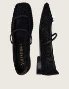 Valentino Balerini Crystal Mary Jane cu adaos de piele