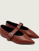 Weekend MaxMara De piele balerini Wkagel Mary Jane