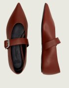 Weekend MaxMara De piele balerini Wkagel Mary Jane
