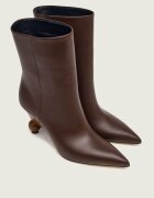 Weekend MaxMara De piele botine cu toc Wkarollio