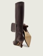 Weekend MaxMara De piele cizme Wkatasca Pasticcino