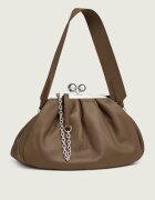 Weekend Max Mara De piele geantă pe umăr Cubico Pasticcino