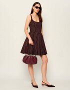 Weekend MaxMara De piele geantă pe umăr Cubico Pasticcino