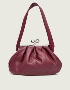 Weekend MaxMara De piele geantă pe umăr Cubico Pasticcino