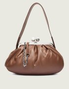 Weekend MaxMara De piele geantă pe umăr Cubico Pasticcino
