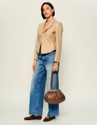 Weekend MaxMara De piele geantă pe umăr Cubico Pasticcino