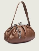 Weekend MaxMara De piele geantă pe umăr Cubico Pasticcino