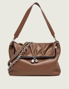 Weekend MaxMara De piele geantă pe umăr Wkaslalom Pasticcino