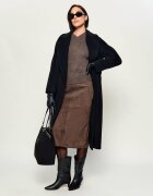 Weekend MaxMara Fustă Wkdpalmi | piele întoarsă