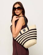 Weekend MaxMara Geantă de plajă WKAGENNAIO cu adaos de piele