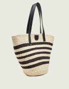 Weekend MaxMara Geantă de plajă WKAGENNAIO cu adaos de piele