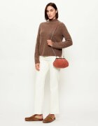 Weekend Max Mara Geantă pe umăr Wkavalois Pasticcino | piele întoarsă