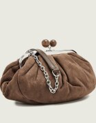 Weekend MaxMara Geantă pe umăr Wlavalois Pasticcino | piele întoarsă