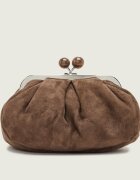Weekend MaxMara Geantă pe umăr Wlavalois Pasticcino | piele întoarsă