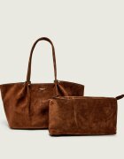 Weekend Max Mara Geantă shopper + borsetă Wkapesi | piele întoarsă