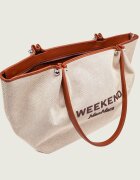 Weekend MaxMara Geantă shopper Wkagetto cu adaos de piele