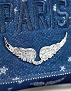 Zadig&Voltaire De blugi geantă pe umăr ROCK DENIM MONOGRAM
