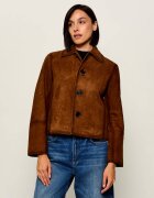 Zadig&Voltaire Geacă Lessa | Relaxed fit | piele întoarsă