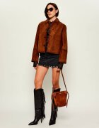 Zadig&Voltaire Geantă pe umăr Baby Jane Western | piele întoarsă