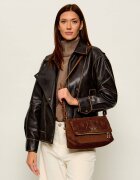 Zadig&Voltaire Geantă pe umăr Rocky II Western | piele întoarsă