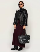 Zadig&Voltaire Geantă shopper Arty Tag cu adaos de piele