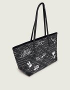 Zadig&Voltaire Geantă shopper Arty Tag cu adaos de piele
