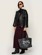 Zadig&Voltaire Geantă shopper Book Tag cu adaos de piele