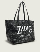 Zadig&Voltaire Geantă shopper Book Tag cu adaos de piele